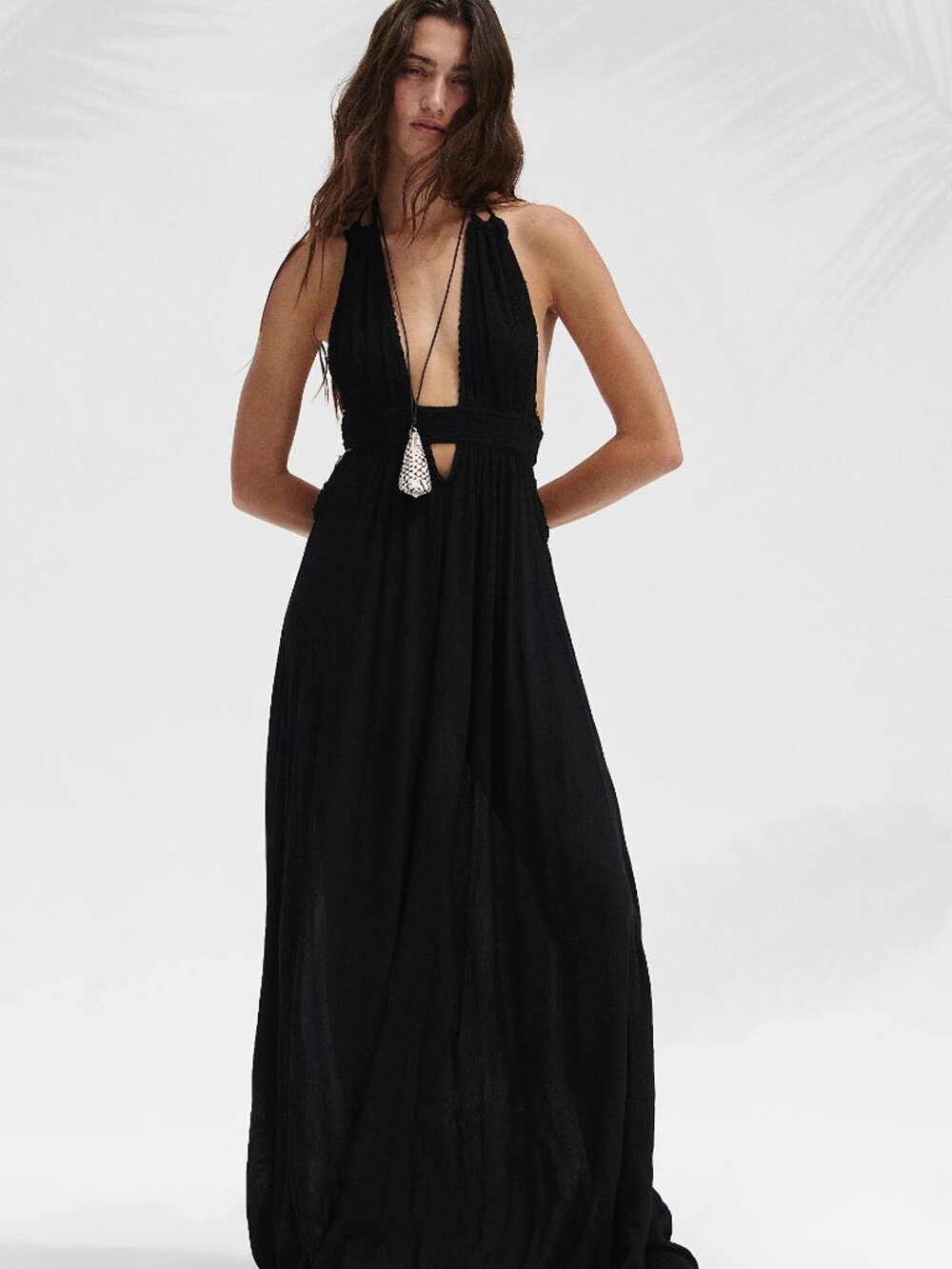 Free People Look into the Sun Maxi Dress in Black